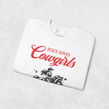 Jesus Loves Cowgirls - White Sweater